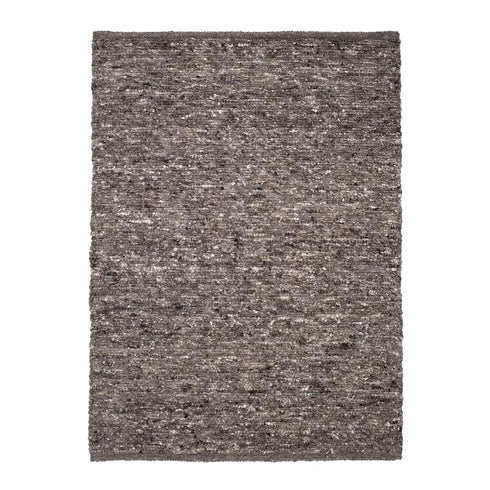Wollteppich Natur | Reine Schur-Wolle Handweb Teppich im Skandinavischen Design | Grau Multi